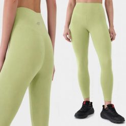 LEGGINSY DAMSKIE 4F TRENINGOWE WYSOKI STAN KOLOR CZARNY. Czarne legginsy sportowe damskie 4f, xl, bez wzorów, z materiału, z podwyższonym stanem, długie, na fitness i siłownię. Za 119.99 zł.