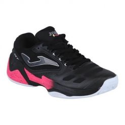 Buty do tenisa damskie Joma Set Lady 2401 Padel allcourt. Czarne obuwie sportowe damskie Joma, bez wzorów, z materiału, tenisowe. Za 421.00 zł.