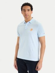 Tommy Hilfiger Polo MW0MW43046 Niebieski jasny Regular Fit. Niebieskie koszulki polo męskie Tommy Hilfiger, l, bez wzorów, z bawełny, bez ramiączek. Za 409.99 zł.