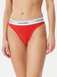 Calvin Klein Underwear Figi klasyczne z wysokim stanem LV00QF8319 Czerwony. Czerwone figi damskie Calvin Klein Underwear, xs, bez wzorów, z bawełny. Za 59.99 zł.