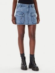G-Star Raw Spódnica jeansowa D27703-D536 Niebieski Regular Fit. Niebieskie spódnice damskie G-Star, bez wzorów, z bawełny, retro. Za 204.99 zł.