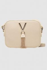 VALENTINO Beżowa torebka Divina Camera Bag. Brązowe kopertówki damskie Valentino by Mario Valentino, bez wzorów, małe, bez dodatków. W wyprzedaży za 164.99 zł.
