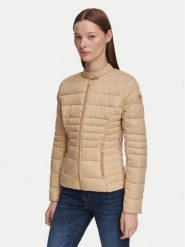 Guess Kurtka przejściowa W6YL16 W2891 Beżowy Slim Fit. Brązowe kurtki damskie Guess, l, z aplikacjami, z syntetyku, bez kaptura. Za 694.99 zł.