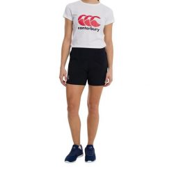 Szorty damskie Canterbury. Czarne szorty sportowe damskie CANTERBURY, l, bez wzorów, z materiału, sportowe, na fitness i siłownię. Za 178.00 zł.