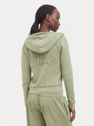 Juicy Couture Bluza JCWAS226320 Khaki Regular Fit. Brązowe bluzy damskie Juicy Couture, xxs, bez wzorów, z bawełny, bez kaptura. Za 359.99 zł.