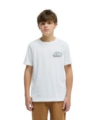 Koszulka z krótkim rękawem dla Chłopcy SKELETON RIDE Biały. Białe t-shirty dla chłopców Quiksilver, bez wzorów, z bawełny, bez ramiączek. Za 42.50 zł.