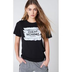 Cheap Monday T-shirt Breeze - Black. Czarne t-shirty damskie Cheap Monday, z nadrukiem, z okrągłym kołnierzem. Za 80.95 zł.
