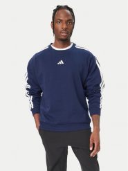 Adidas Bluza Essentials 3-Stripes Fleece KY4163 Niebieski Regular Fit. Niebieskie bluzy męskie Adidas, m, bez wzorów, z bawełny, bez kaptura. Za 219.99 zł.