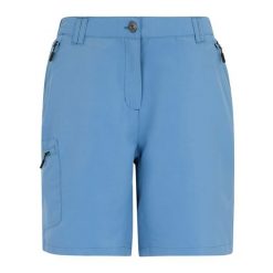 Damskie Spodenki Do Chodzenia Chaska III. Niebieskie szorty sportowe damskie Regatta, bez wzorów, sportowe, trekkingowe. Za 134.99 zł.