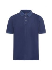 Gant Męska koszulka polo piqué Mężczyźni Bawełna niebieski jednolity, M. Niebieskie koszulki polo męskie GANT, m, bez wzorów, z bawełny, eleganckie, bez ramiączek. Za 499.95 zł.