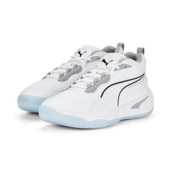 Obuwie Koszykarskie dla Dorosłych Koszykówka Puma Playmaker Pro Biały. Białe buty sportowe męskie Puma, z materiału, bez zapięcia, do koszykówki. Za 429.00 zł.