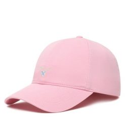 Czapka z daszkiem Barbour. Czerwone czapki i kapelusze damskie Barbour, bez wzorów. Za 179.99 zł.