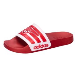 Klapki adilette Arsenal 2025/26. Białe klapki męskie Adidas, z materiału, eleganckie. Za 103.00 zł.