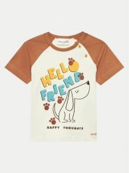 Coccodrillo T-Shirt WC4143202HBN Beżowy Regular Fit. Brązowe t-shirty dla chłopców COCCODRILLO, bez wzorów, z bawełny, bez ramiączek. Za 29.99 zł.