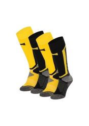 Skarpety snowboardowe unisex 4 szt. Zielone skarpety damskie XTREME, z aplikacjami, z materiału. Za 220.75 zł.