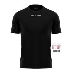 Koszulka piłkarska dla dorosłych Givova Capo MC. Czarne koszulki sportowe męskie Givova, xl, bez wzorów, bez kołnierzyka, bez ramiączek, do piłki nożnej. Za 64.35 zł.