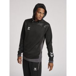 Bluza do piłki ręcznej męska Hummel hml LEAD poly z kapturem. Czarne bluzy męskie Hummel, l, bez wzorów, z materiału, z kapturem, na fitness i siłownię. W wyprzedaży za 227.50 zł.