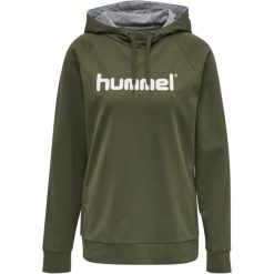 Damska bluza z kapturem Hummel Hmlgo Logo. Brązowe bluzy damskie Hummel, s, bez wzorów, z polaru, z kapturem. Za 212.90 zł.