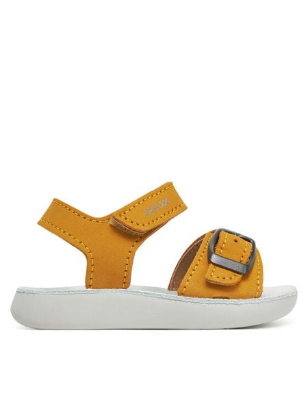 Geox Sandały B Sandal Lightfloppy B555SA 00032 C2021 Brązowy. Brązowe sandały chłopięce Geox, z nubiku, bez zapięcia. Za 170.99 zł.