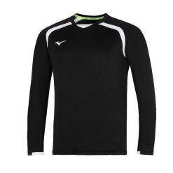 Dżersej z długim rękawem Mizuno Team RB. Czarne koszulki sportowe męskie Mizuno, bez wzorów, z dżerseju, bez kołnierzyka, bez ramiączek, do piłki nożnej. Za 158.00 zł.