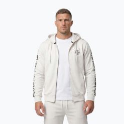 Bluza męska Pitbull Tape Parker Hooded Zip. Białe bluzy męskie PITBULL, l, bez wzorów, z bawełny, bez kaptura. Za 259.99 zł.