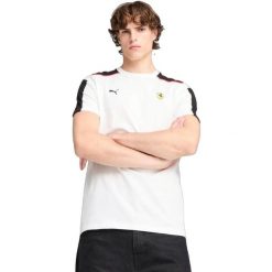Męskie T-shirt Puma Ferrari Race Mt7 Tee White. Białe t-shirty męskie Puma, m, bez wzorów, z bawełny, bez kołnierzyka. Za 290.00 zł.