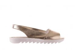 Sandały Bayla-163 319-310 386 Gold, Złoty, Skóra naturalna - 38. Żółte sandały damskie Bayla, bez wzorów, z materiału, bez obcasa, bez zapięcia. W wyprzedaży za 62.10 zł.