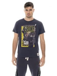 Kurzärmeliges Herren-T-Shirt aus Baumwolle mit Leone 1947 Graphics-Aufdruck. Szare t-shirty męskie LEONE 1947 APPAREL, l, bez wzorów, z bawełny, vintage, bez kołnierzyka. Za 147.35 zł.