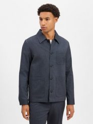 Finshley & Harding London Kurtka koszulowa o modułowej konstrukcji z domieszką wełny Mężczyźni Comfort Fit szary, 56. Szare kurtki męskie Finshley & Harding London, m, bez wzorów, z wełny, biznesowe, bez kaptura. Za 549.95 zł.