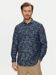 Guess Koszula Collins M4YH80 WGF50 Granatowy Regular Fit. Niebieskie koszule męskie Guess, m, z aplikacjami, z bawełny, bez kołnierzyka, bez ramiączek. Za 309.99 zł.