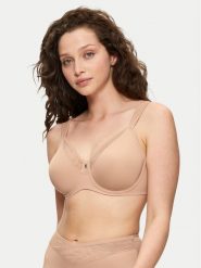 Triumph Biustonosz z fiszbiną True Shape Sensation 10186010 Beżowy. Brązowe biustonosze Triumph, bez wzorów, z syntetyku. Za 132.00 zł.
