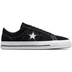 Buty sportowe Converse CONS One Star Pro Suede. Czarne trampki i tenisówki damskie Converse, bez wzorów, z zamszu, retro, bez zapięcia. Za 490.00 zł.