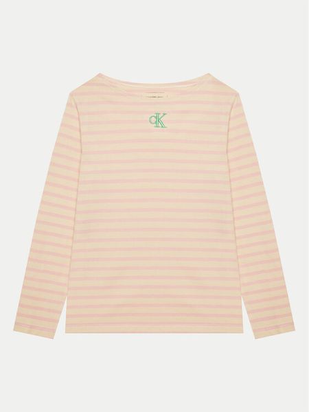 Calvin Klein Jeans Bluzka IG0IG02798 Różowy Regular Fit. Czerwone bluzki dla dziewczynek Calvin Klein Jeans, bez wzorów, z bawełny, bez kołnierzyka, bez ramiączek. Za 119.99 zł.