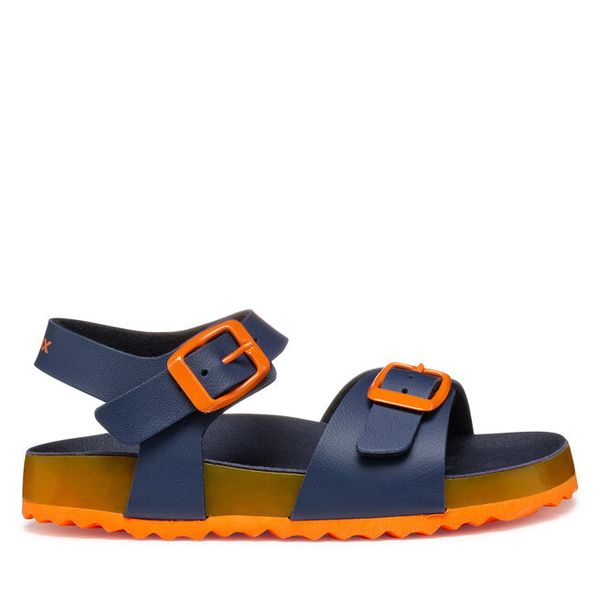 Sandały Geox. Niebieskie sandały chłopięce Geox, bez zapięcia. Za 109.99 zł.