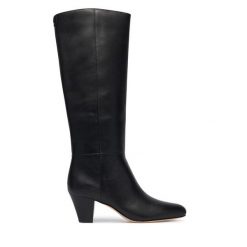 Kozaki LAUREN RALPH LAUREN. Czarne kozaki damskie Lauren Ralph Lauren, bez obcasa, na słupku. Za 1,499.00 zł.