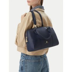 Torebka Beverly Hills Polo Club. Niebieskie torebki do ręki damskie Beverly Hills Polo Club, bez wzorów, bez dodatków. Za 219.99 zł.