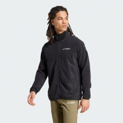 Bluza Terrex Multi Full-Zip Fleece. Niebieskie bluzy męskie Adidas, m, bez wzorów, z materiału, bez kaptura. W wyprzedaży za 164.50 zł.