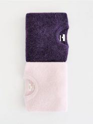 Sweter z wełną alpaki - fioletowy. Fioletowe swetry damskie Reserved, l, bez wzorów, z wełny, bez kołnierzyka, bez ramiączek, bez kaptura. Za 329.99 zł.