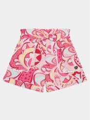 Guess Szorty materiałowe J4GD03 WG5S2 Różowy Regular Fit. Czerwone spodenki dla dziewczynek Guess, z aplikacjami, z lyocellu. Za 129.99 zł.