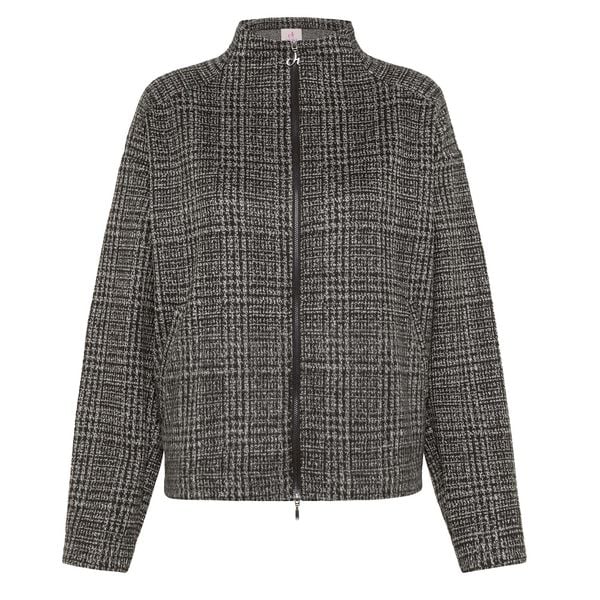 Kurtka Deha Check Jacquard Full-Zip Jacket Damskie. Czarne kurtki damskie Deha, l, bez wzorów, z bawełny, bez kaptura. Za 586.99 zł.