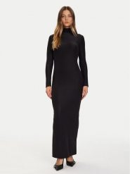 Guess Sukienka codzienna O5BK02 KCDE0 Czarny Slim Fit. Czarne sukienki damskie Guess, na co dzień, l, z aplikacjami, z syntetyku, bez kołnierzyka, bez ramiączek, proste. Za 395.00 zł.