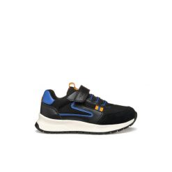 Trenerzy dla chłopców Geox Briezee MESH+GEOBUCK. Czarne buty sportowe chłopięce Geox, bez wzorów, z meshu, bez zapięcia, trekkingowe. Za 211.99 zł.