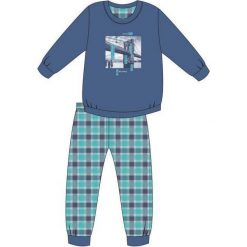 Piżama Young Boy 966/81 Bridge niebieska r. 140. Niebieskie bielizna dla chłopców marki Cornette. Za 63.31 zł.