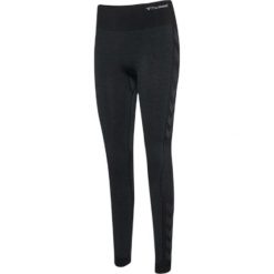 Damskie legginsy bezszwowe Hummel MT Shine. Czarne legginsy damskie Hummel, bez wzorów, na fitness i siłownię. Za 247.00 zł.