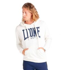 Leone 1947 Apparel Bluzy z kapturem męskie. Białe buty sportowe męskie LEONE 1947 APPAREL, z bawełny, bez zapięcia, na fitness i siłownię. Za 147.31 zł.