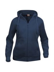 Clique Bluza z kapturem zapinana na zamek Basic Hoody Full Zip Women - dark navy. Białe bluzy damskie CLIQUE, xl, bez wzorów, z bawełny, z kapturem. Za 187.33 zł.