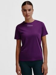 Koszulka damska Hummel Tola. Fioletowe t-shirty damskie Hummel, l, bez wzorów, z poliamidu, bez kołnierzyka. Za 151.00 zł.