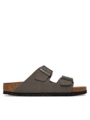 Birkenstock Klapki Arizona 1030572 Szary. Szare klapki damskie Birkenstock, bez wzorów, ze skóry, bez obcasa. Za 429.99 zł.