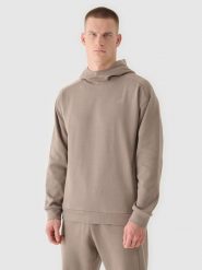 4F Bluza dresowa nierozpinana z kapturem męska - brązowa L. Brązowe bluzy męskie 4f, l, bez wzorów, z bawełny, z kapturem. W wyprzedaży za 99.99 zł.
