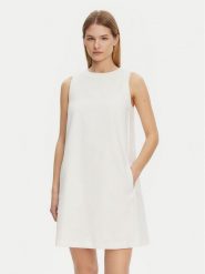 Weekend Max Mara Sukienka codzienna Racer 2515221102 Biały Regular Fit. Białe sukienki damskie Weekend Max Mara, na co dzień, bez wzorów, z bawełny, bez kołnierzyka, bez ramiączek, proste. Za 719.99 zł.